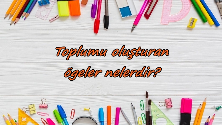 Toplumu oluşturan ögeler nelerdir?